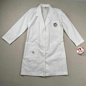 Vintage Betty Boop Lab Coat Womens Sm Doctor Uniform Embroidered 90s USA Costume